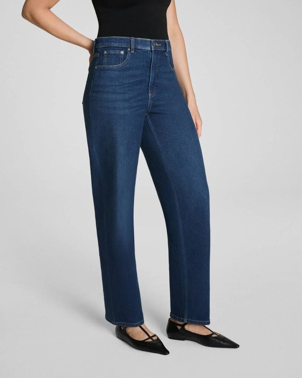 Spanx 90s Straight Leg Jeans Adratic Blue XL Regular